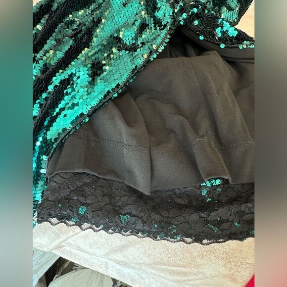 Dress The Population Natalie dress in emerald green sequins holiday cocktails XS - Picture 10 of 15